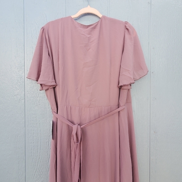 Show Me Your Mumu Noelle Flutter Wrap Braidsmaid Dress Wedding Formal NWT 2x - Picture 11 of 13